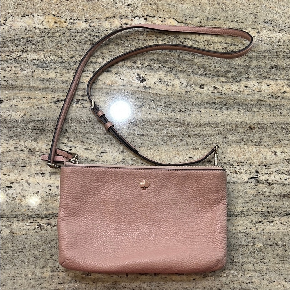 Kate Spade Pink Crossbody Bag with Textured Leather